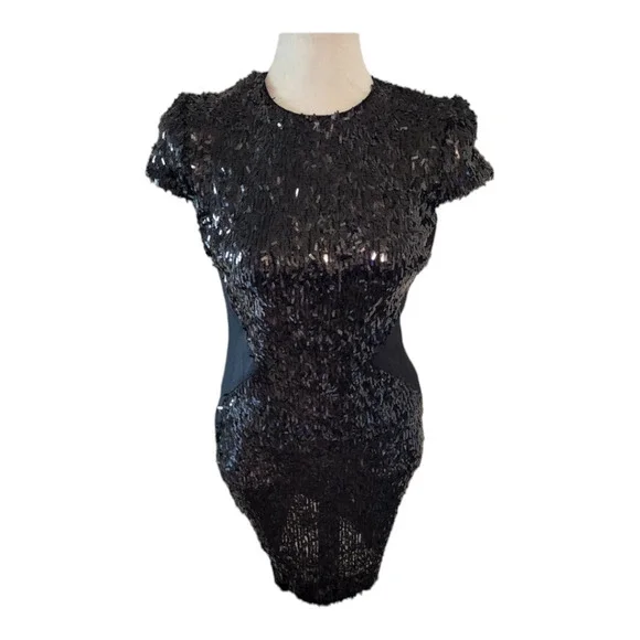 Revolve dress the population Sabrina Dress in Black Glass size medium - Picture 2 of 6